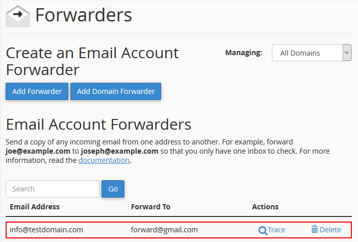 cPanel Email Forwarder 04