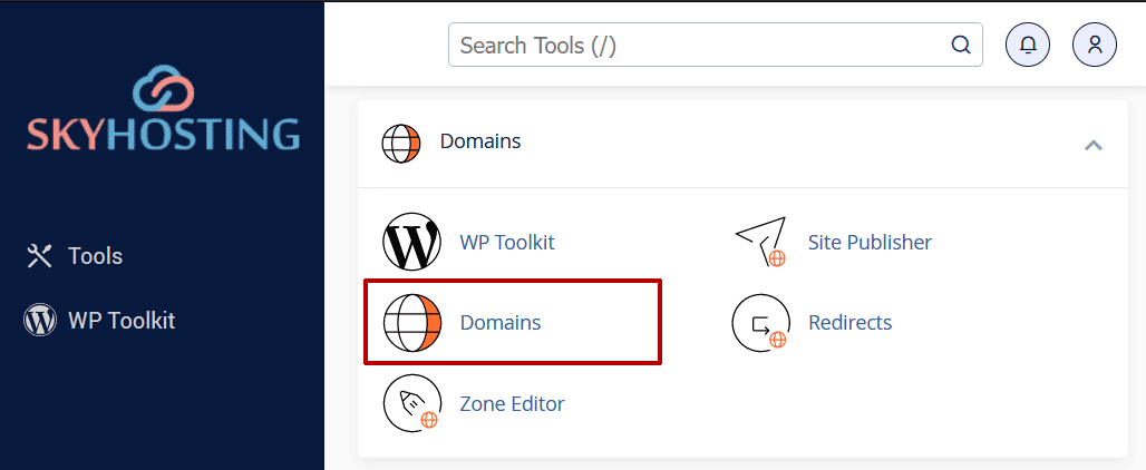 cPanel domain icon