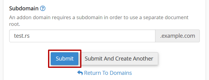 Submit button