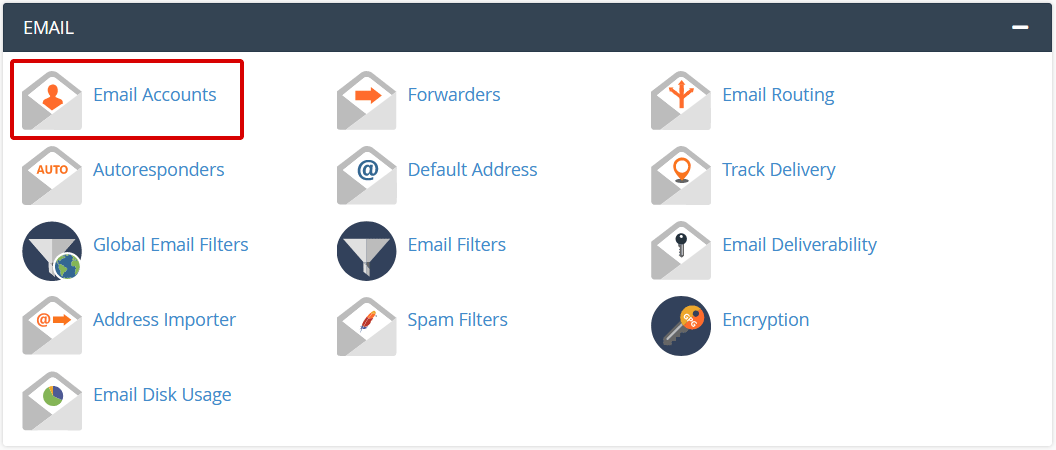 cpanel email accounts
