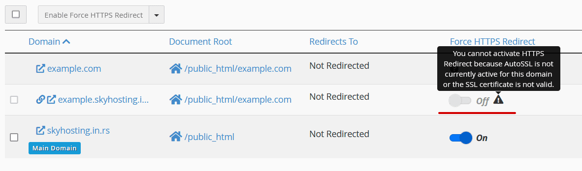 No SSL installed