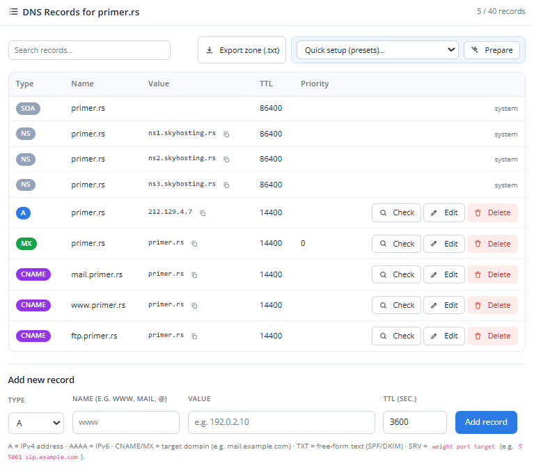 DNS management 1