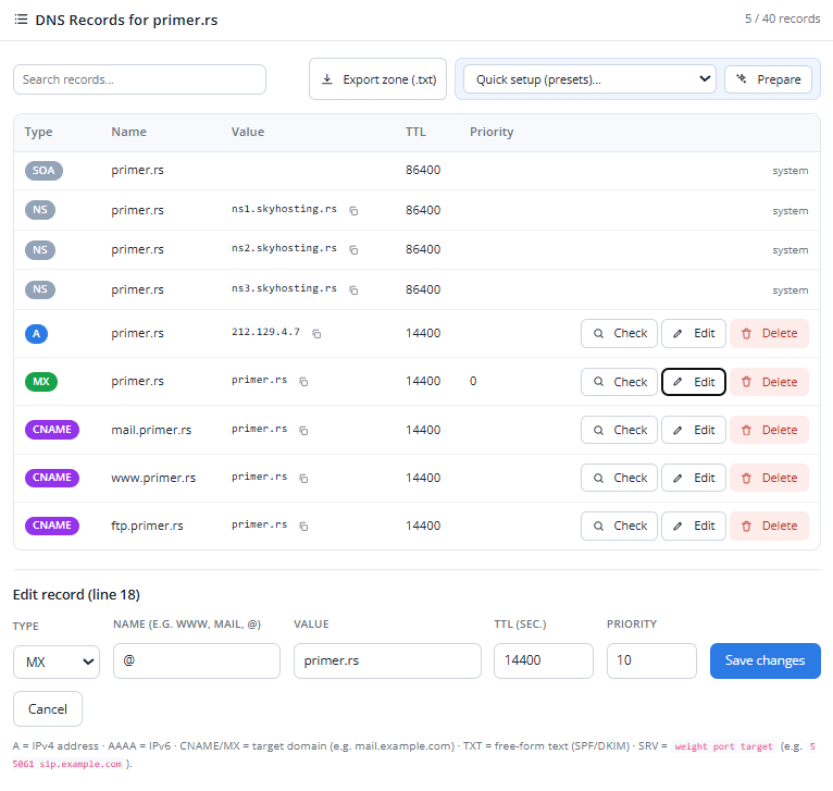 DNS management 3