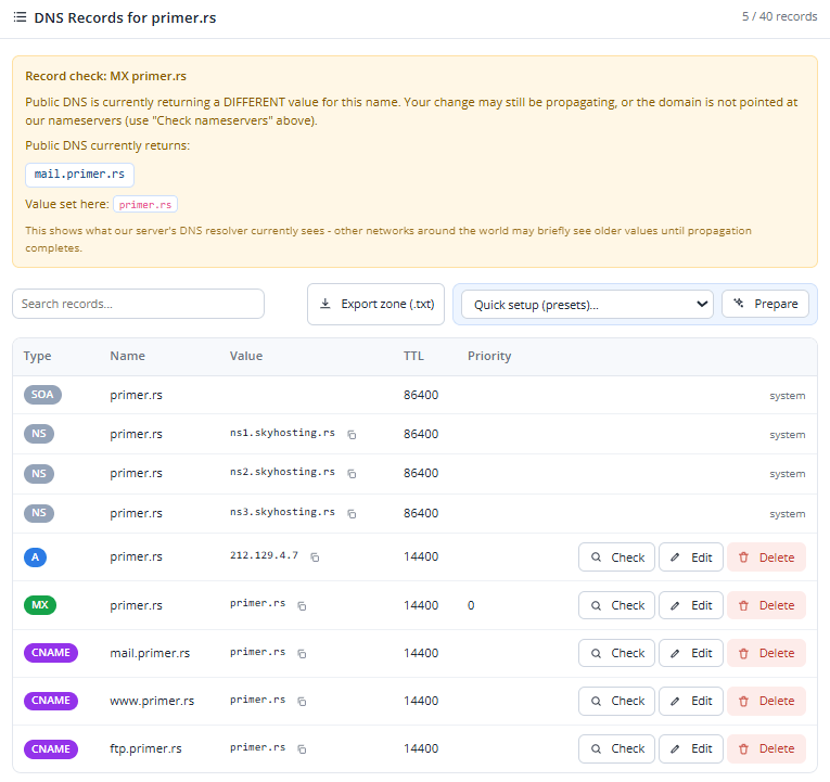 DNS check 2