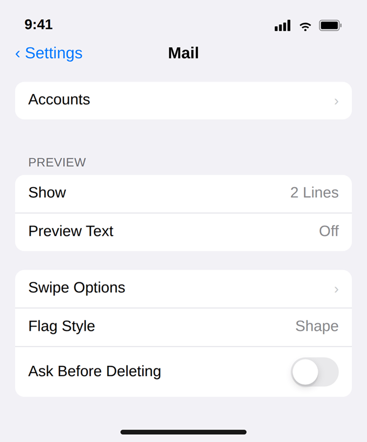 iPhone email 1