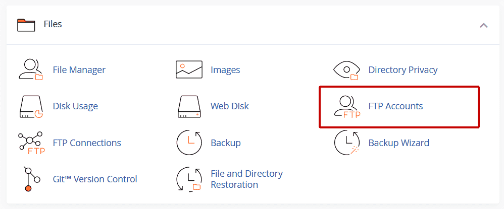 cPanel FTP icon